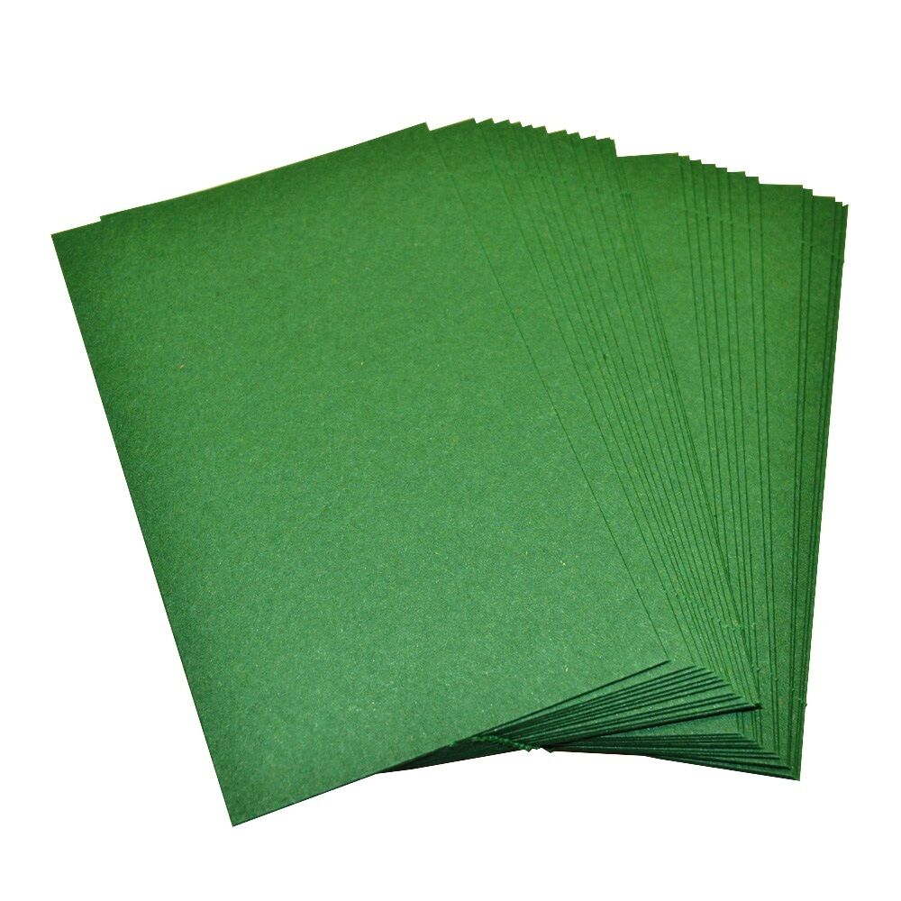 50 x Dark Green Blank Business Cards – 260gsm – Stamp, Write or Print Your Own