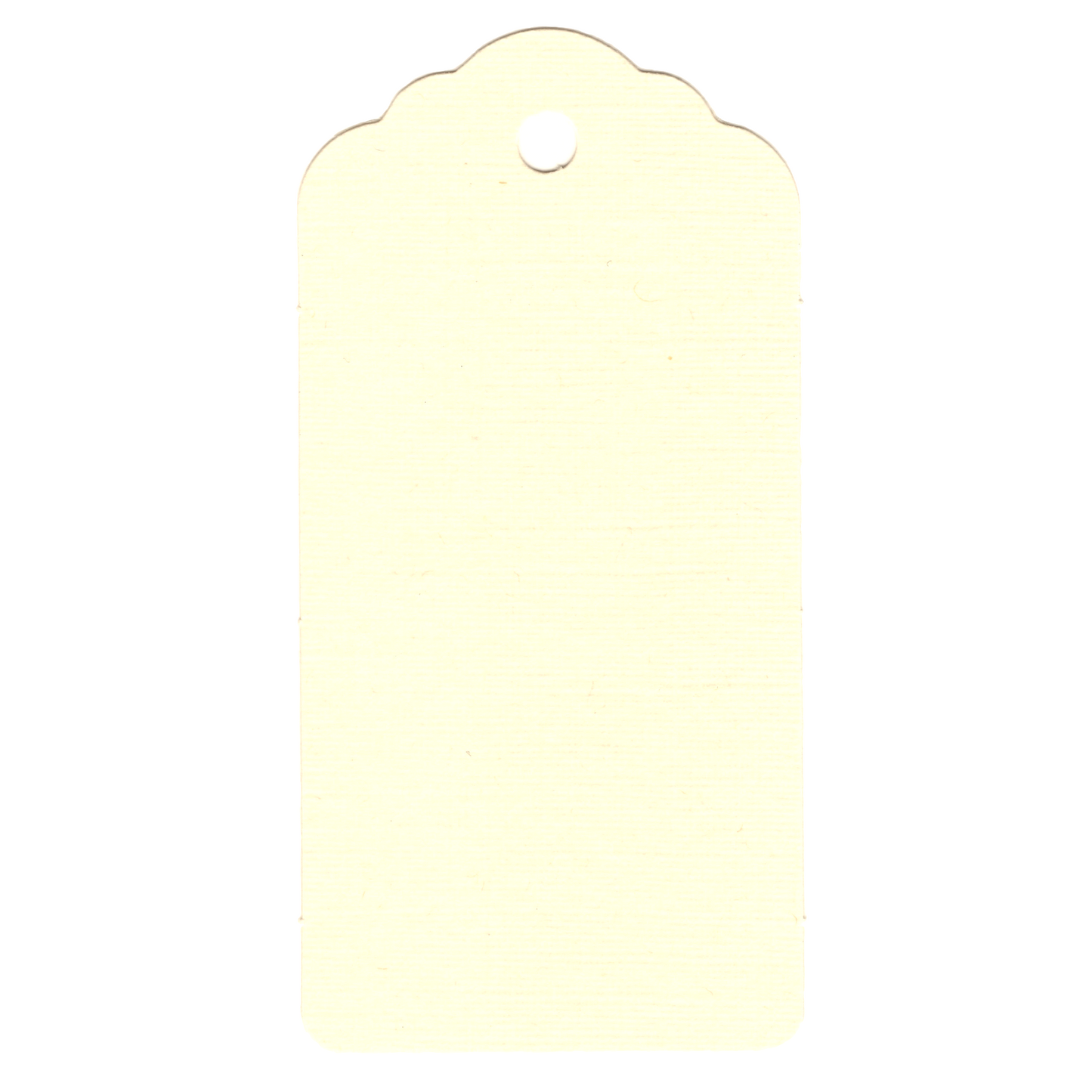 100 Rectangle Scalloped Gift Tags with White Satin Ribbon - 21 Colours Christmas