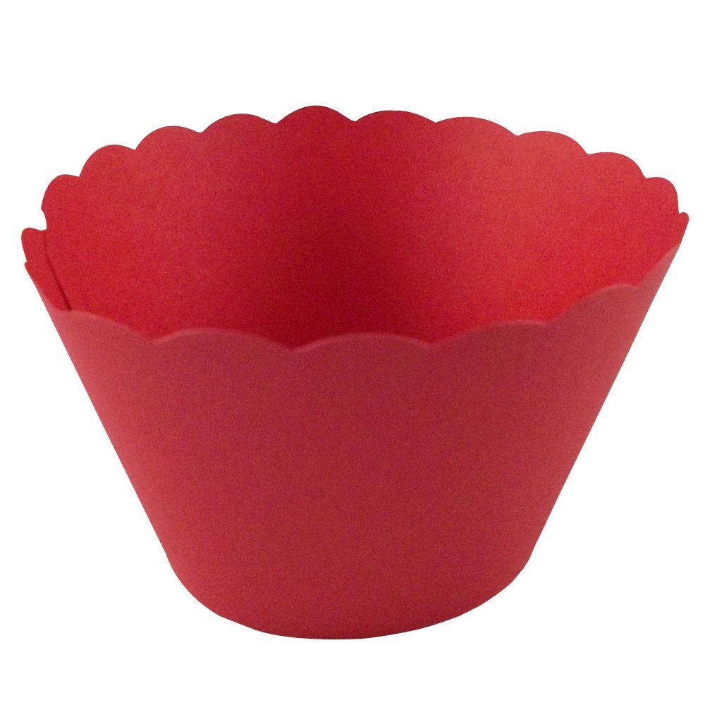 50 Dark Red Cupcake Wrappers – Elegant Wraps for Weddings & Events