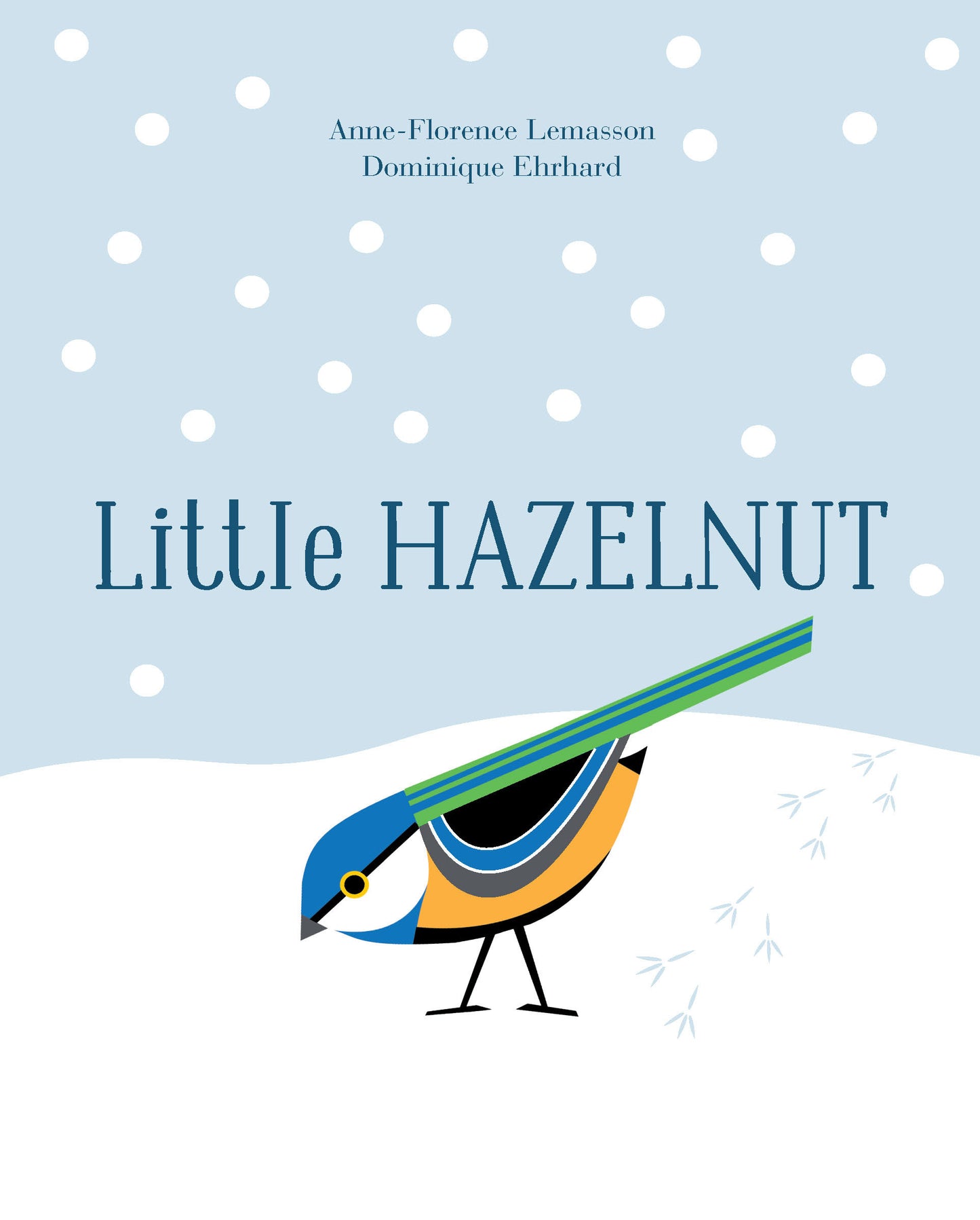 Little Hazelnut cover artwork: Little bluetit pecking in the snow