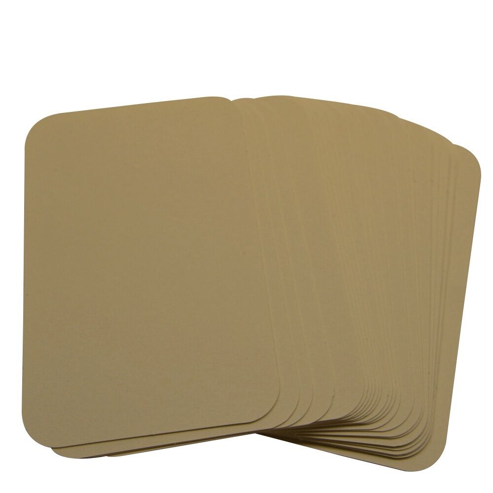 50 x Ivory Rounded Corner Blank Business Cards – 250gsm – Stamp, Write or Print