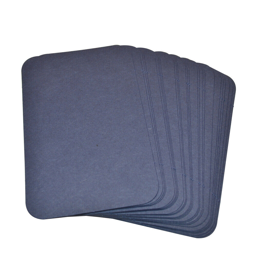 100 Navy Blue Rounded Blank Business Cards 250gsm, Stamp, Print, ATC. Matt Card