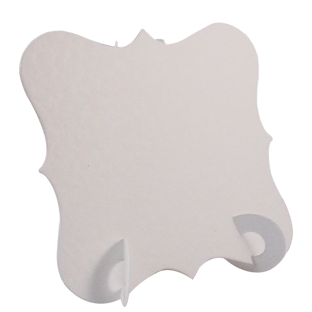 24 x Hammered White Elegant Place Cards, Perfect for Stylish Weddings & Parties. Tableware UK Card Crafts