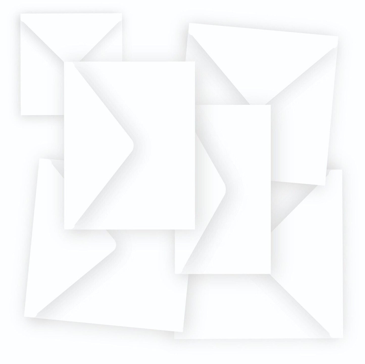 Envelopes White Gummed Diamond Flap Small Large Cards Wedding Invitations 100gsm