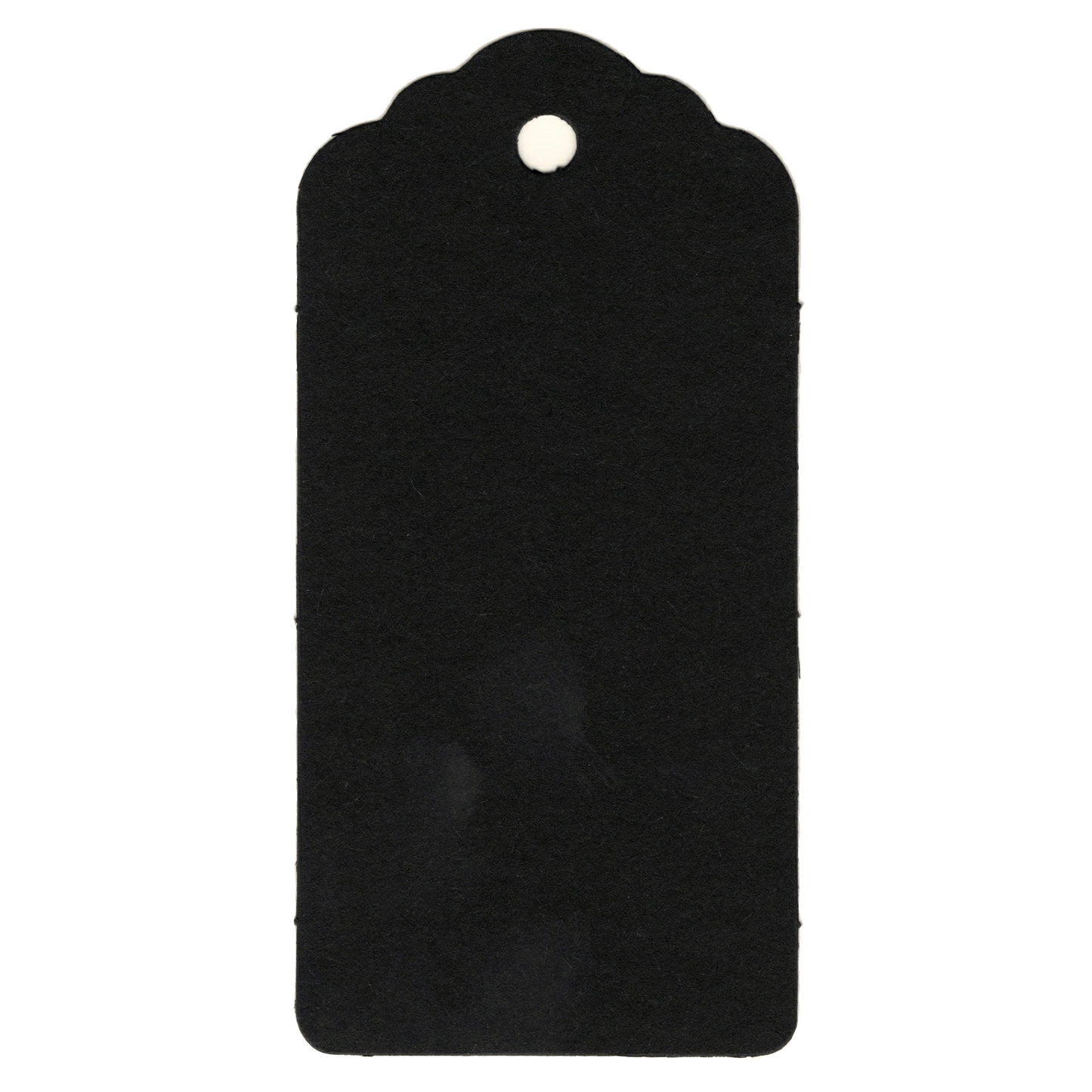 100 Rectangle Scalloped Gift Tags with White Satin Ribbon - 21 Colours Christmas