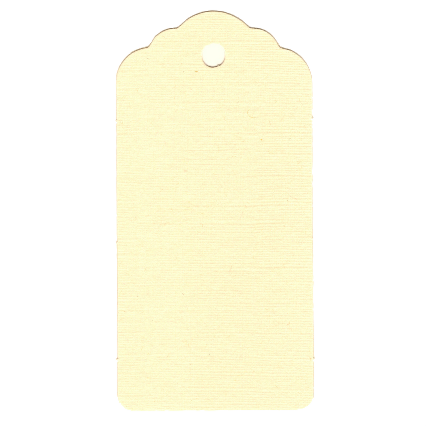100 Rectangle Scalloped Gift Tags with White Satin Ribbon - 21 Colours Christmas