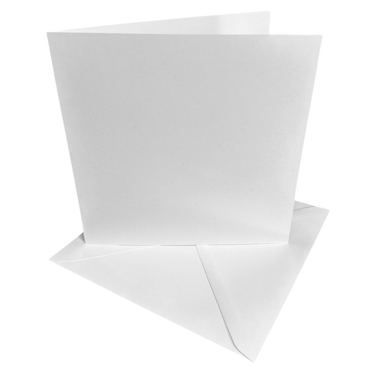 1000 Pack - 6x6 White Card Blanks & Envelopes - 300gsm - Bulk Trade Pack