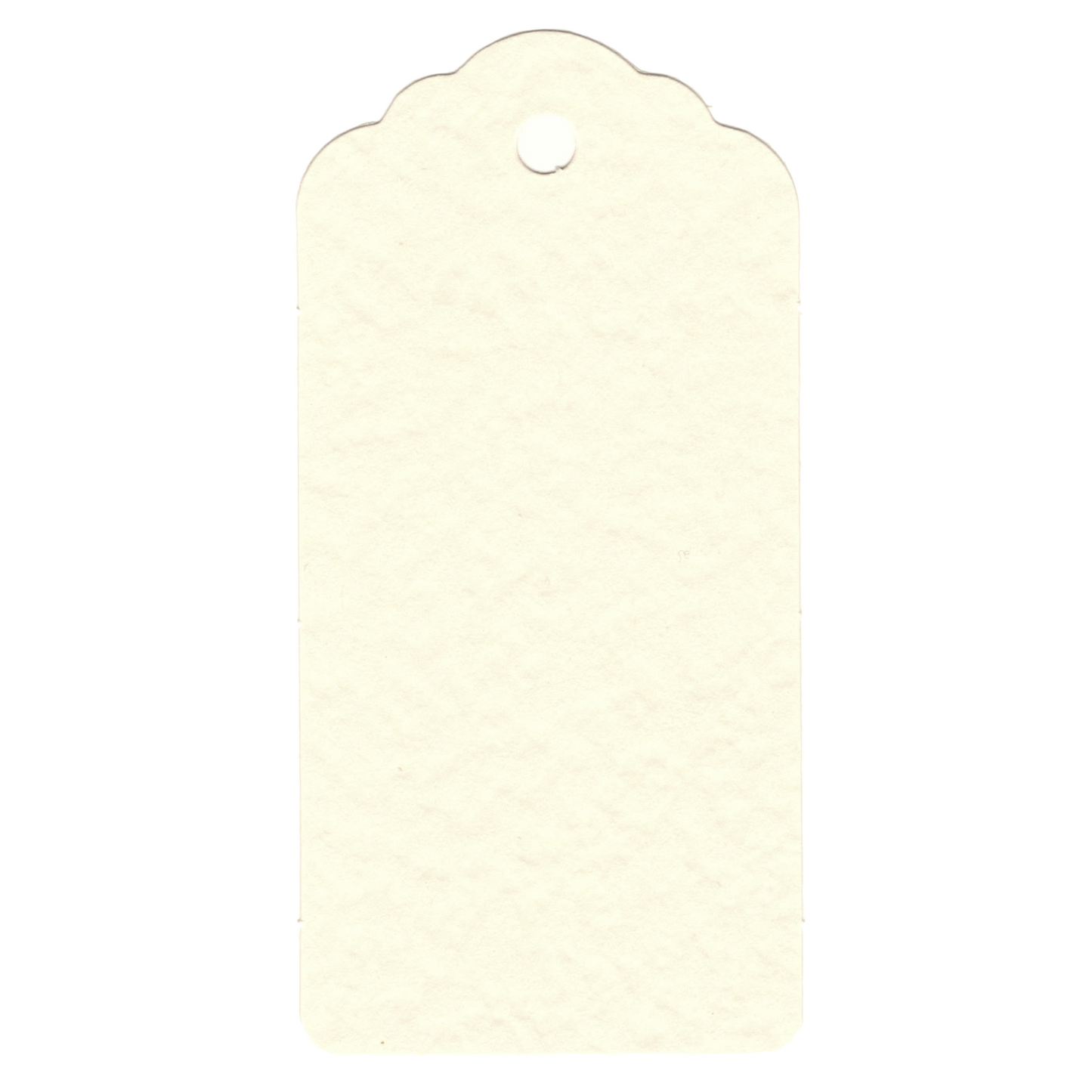 100 Rectangle Scalloped Gift Tags with White Satin Ribbon - 21 Colours Christmas