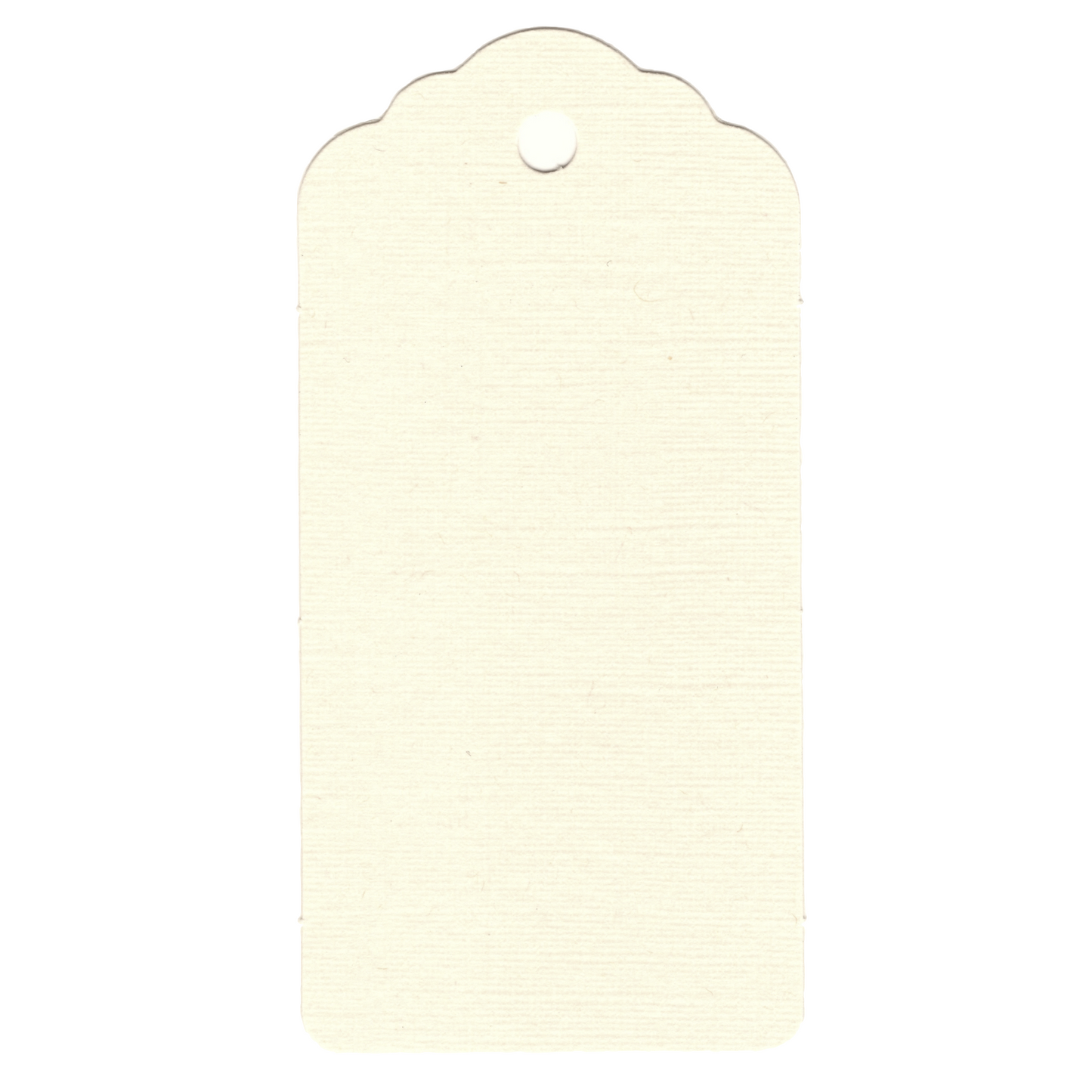 100 Rectangle Scalloped Gift Tags with White Satin Ribbon - 21 Colours Christmas