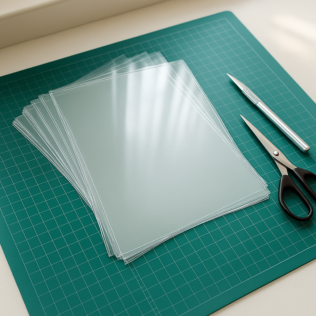 10 x 6"x6" Clear Acetate Sheets – 140 Micron Transparent Craft Film for Cards, OHP & Scrapbooking