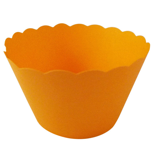 50 Orange Cupcake Wrappers – Bold Decorative Wraps for Parties & Halloween