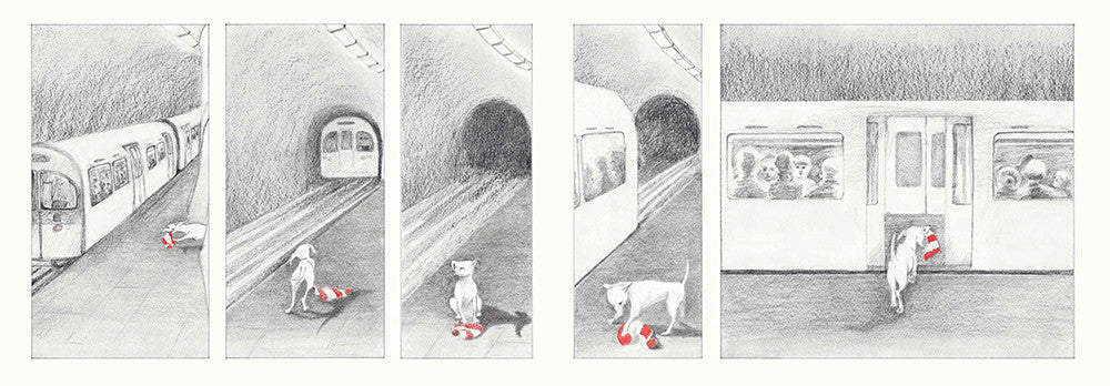 Dog on a Train